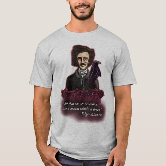 Edgar Allan Poe Shirt, Dark Academia Shirt (Voorkant)