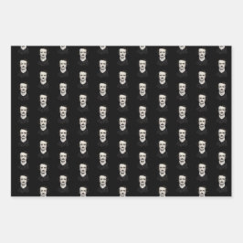 Edgar Allan Poe, Signature, Raven en Portrait Inpakpapier Vel