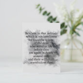 Edgar Allan Poe Spirits van het Dead Halloween ged Briefkaart (Staand voorkant)