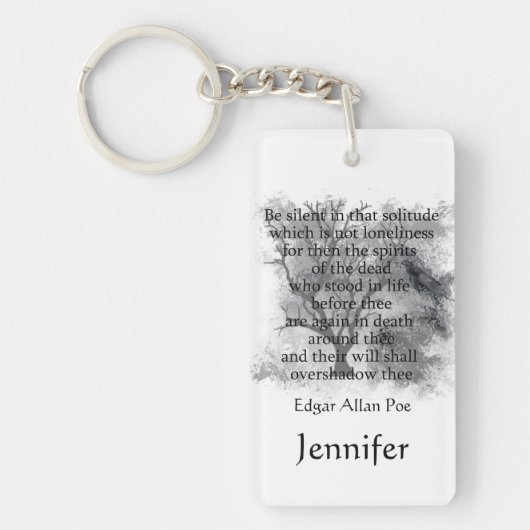 Edgar Allan Poe Spirits van het Dead Halloween ged Sleutelhanger (Voorkant)