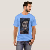 Edgar Allan Poe surreële gotische horror grap T-shirt (Voorkant volledig)
