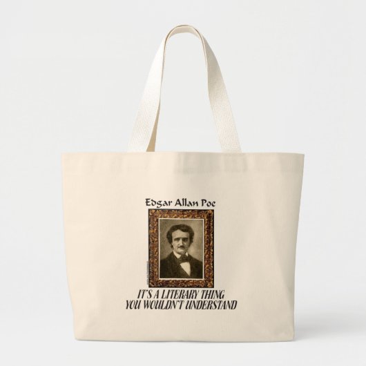 EDGAR ALLAN POE T-SHIRTS EN GIFTS GROTE TOTE BAG (Voorkant)