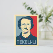Edgar Allan Poe TEKELI-LI Hope Style Briefkaart (Staand voorkant)