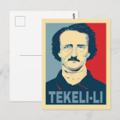 Edgar Allan Poe TEKELI-LI Hope Style Briefkaart (Voorkant / Achterkant)
