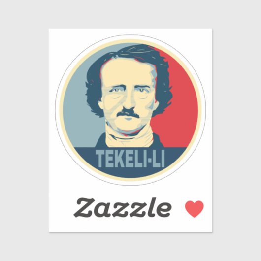 Edgar Allan Poe TEKELI-LI Hope Style Sticker (Vel)
