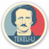 Edgar Allan Poe TEKELI-LI Hope Style Sticker (Voorkant)