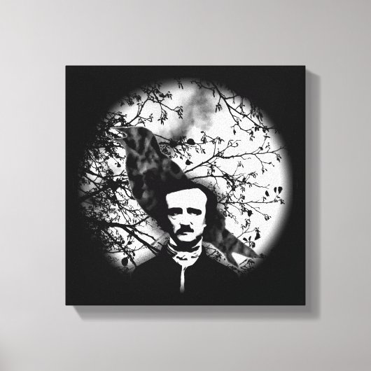 Edgar Allan Poe 'The Raven' Canvas Afdruk (Voorkant)