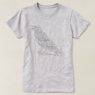 Edgar Allan Poe The Raven Dames Typografie Shirt