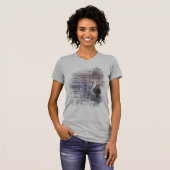 Edgar Allan Poe, "The Raven" gedicht kunst T-shirt (Voorkant volledig)