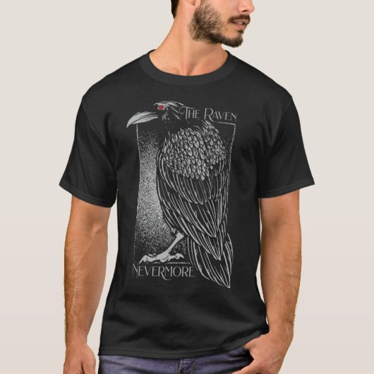 Edgar Allan Poe the Raven Nevermore T-ShirtEdgar A T-shirt (Voorkant)