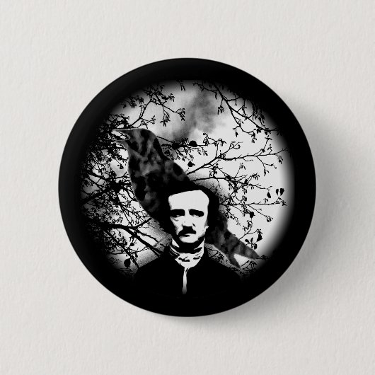 Edgar Allan Poe 'The Raven' Ronde Button 5,7 Cm (Voorkant)