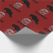 Edgar Allan Poe the Raven Skull Gothic Cadeaupapier (Hoek)