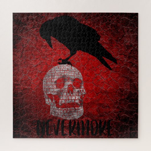 Edgar Allan Poe The Raven & Skull Nevermore Legpuzzel (Verticaal)