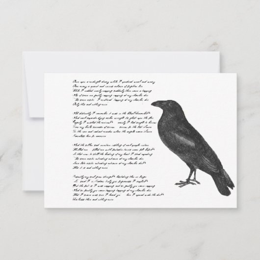 Edgar Allan Poe "The Raven" Wenskaart (Voorkant)