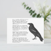 Edgar Allan Poe "The Raven" Wenskaart (Staand voorkant)