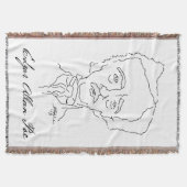 Edgar Allan Poe Throw Blanket Deken (Voorkant)