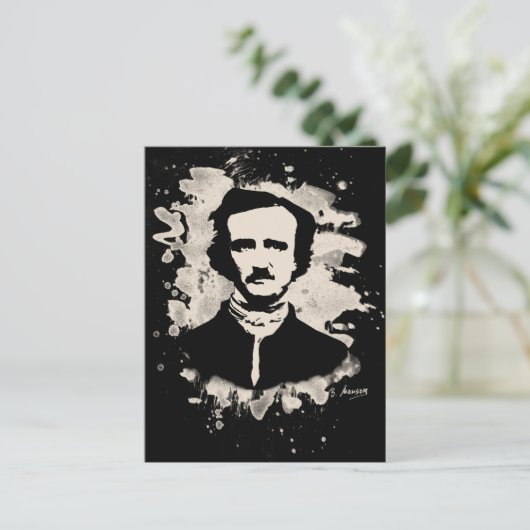 Edgar Allan Poe Tribute Briefkaart (Staand voorkant)