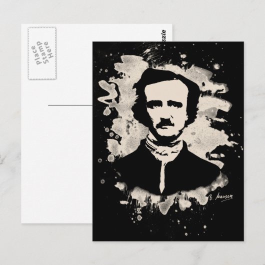 Edgar Allan Poe Tribute Briefkaart (Voorkant / Achterkant)