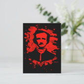 Edgar Allan Poe Tribute (rood) Briefkaart (Staand voorkant)