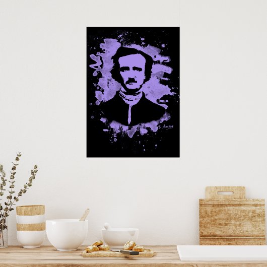 Edgar Allan Poe Tribute (violet) Poster (Keuken)