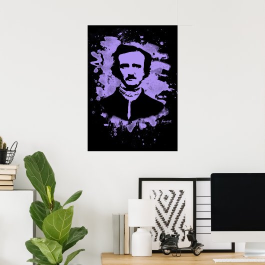 Edgar Allan Poe Tribute (violet) Poster (Thuiskantoor)