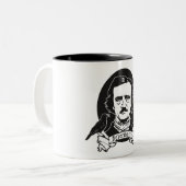 Edgar Allan Poe Tweekleurige Koffiemok (Voorkant links)