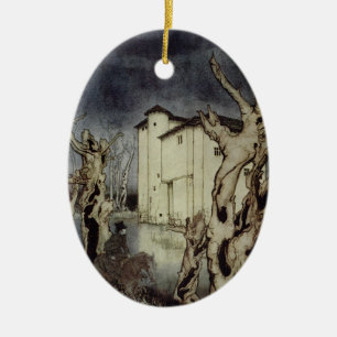 Edgar Allan Poe Usher schilderij van Arthur Rackha Keramisch Ornament