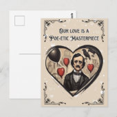 Edgar Allan Poe Valentijnsdag Briefkaart (Voorkant / Achterkant)