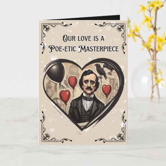  Edgar Allan Poe Valentijnsdag Kaart (Gele Bloem)