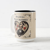  Edgar Allan Poe Valentijnsdag Tweekleurige Koffiemok (Voorkant links)