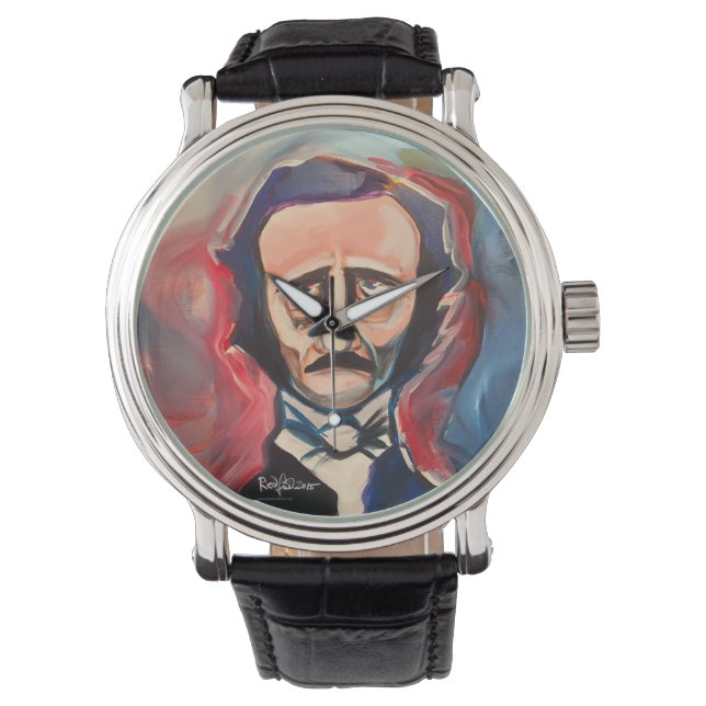Edgar Allan Poe van Mark Redfield Oversized Watch Horloge (Voorkant)