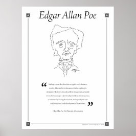 Edgar Allan Poe Writing Quote Poster