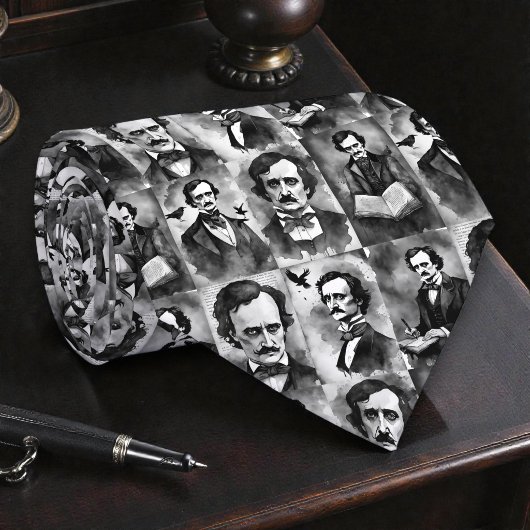Edgar Allan Poe zwart-wit das
