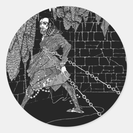 Edgar Allan Poe's Masker van Amtillado Ronde Sticker (Voorkant)