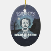 Edgar Allan Poe's Nevermore Keramisch Ornament (Voorkant)