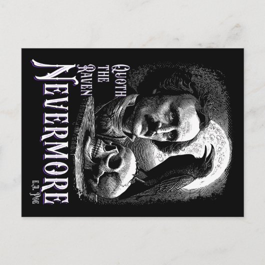 Edgar Allan Poe's Raaf Nooitmeer Briefkaart (Voorkant)