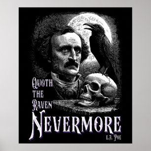 Edgar Allan Poe's Raaf Nooitmeer Poster