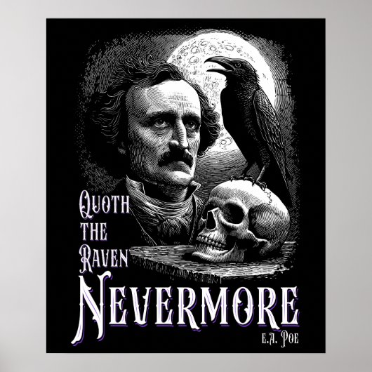Edgar Allan Poe's Raaf Nooitmeer Poster (Voorkant)