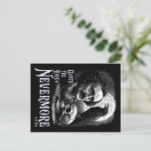 Edgar Allan Poe's Raven Nevermore Briefkaart (Staand voorkant)