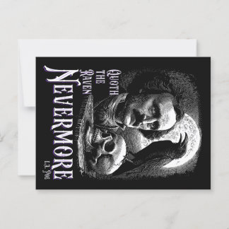 Edgar Allan Poe's Raven Nevermore Briefkaart