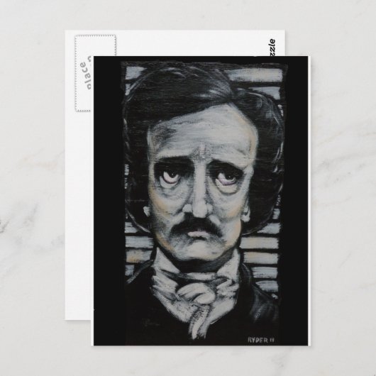 Edgar Allen Poe Briefkaart (Voorkant / Achterkant)