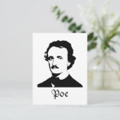 Edgar Allen Poe Briefkaart (Staand voorkant)
