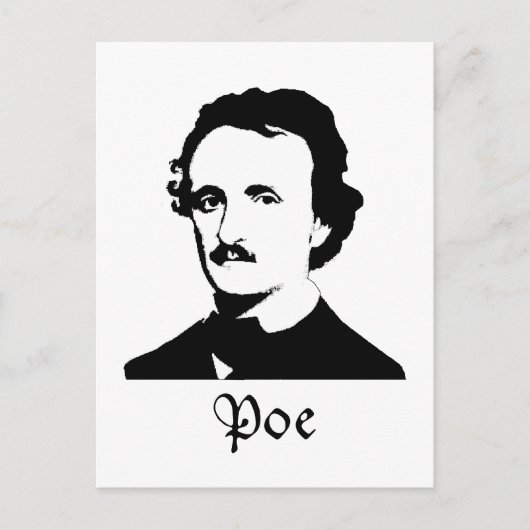 Edgar Allen Poe Briefkaart (Voorkant)
