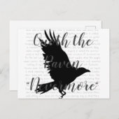 Edgar Allen Poe de Raven Briefkaart (Voorkant / Achterkant)