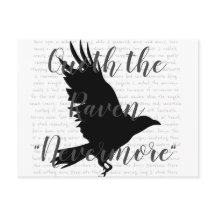 Edgar Allen Poe de Raven Briefkaart