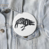 Edgar Allen Poe - De Raven Ronde Button 4,0 Cm (In situ)