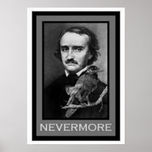 Edgar Allen Poe en Raven Poster (Voorkant)