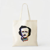 Edgar Allen Poe (Glitched) Tote Bag (Voorkant)