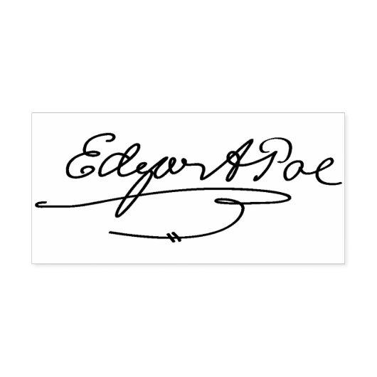 Edgar Allen Poe Handtekening Rubber Kunststempel Rubberstempel (Afrduk)