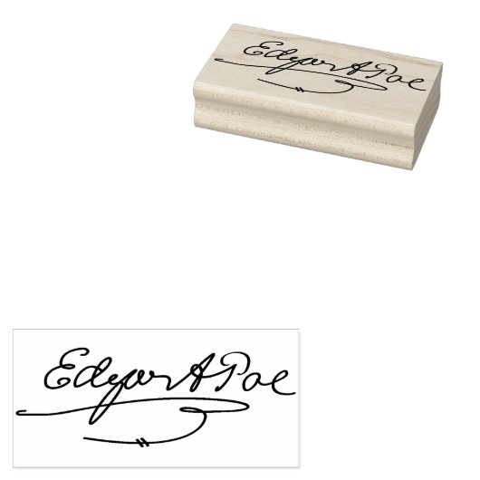 Edgar Allen Poe Handtekening Rubber Kunststempel Rubberstempel (Gestempeld)